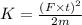 K=\frac{(F\times t)^2}{2m}