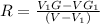 R =\frac{V_1G-VG_1}{(V-V_1)}