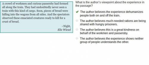 What is the author's viewpoint about the experience in the passage? had formed jer seen a read were