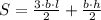 S = \frac{3\cdot b\cdot l}{2} + \frac{b\cdot h}{2}