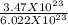 \frac{3.47 X 10^{23}  }{6.022 X 10^{23} }