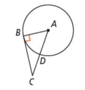 In the figure to the right, if ACequals16 and BCequals13, what is the radius?
