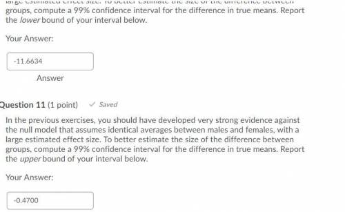 There is a 99% chance that the true difference in RDI levels between mean and women is contained in