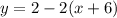 y=2-2(x+6)
