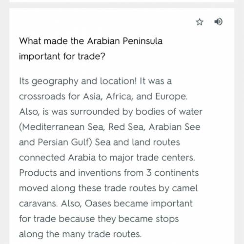 What made the arabian peninsula important for trade