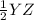 \frac{1}{2}YZ