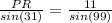 \frac{PR}{sin(31)} =\frac{11}{sin(99)}