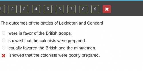 The outcomes of the battles of Lexington and concord