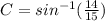 C=sin^{-1}(\frac{14}{15} )