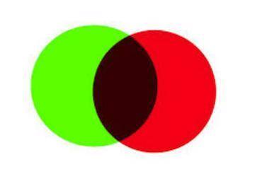 After scanning the green labeled areas and the red labeled areas, when we combine the two images, t