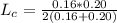 L_c =\frac{0.16*0.20}{2(0.16+0.20)}