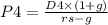 P4=\frac{D4\times (1+g)}{rs-g}