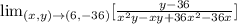 \lim_{{(x,y)}\to {(6,-36)}} [\frac{y -36}{x^2 y -xy + 36x^2 - 36x} ]
