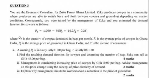 You are the Economic Consultant for Zuku Farms Ghana Limited. Zuku produces cowpea in a community  w