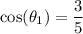 \cos(\theta_1)=\dfrac{3}{5}
