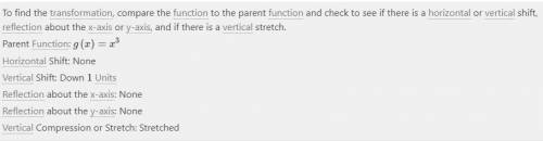 How does the graph of the function f(x)=2x^3 - 1 differ from the graph of its parent function?