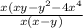 \frac{x(xy-y^2-4x^4}{x(x-y)}
