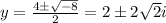 y = \frac{4 \pm \sqrt{-8}}{2} =2 \pm 2\sqrt{2} i