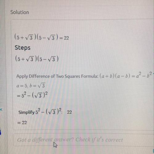 Help is appreciated!! ❤ Simplify the expression (5 + √3)(5 - √3)