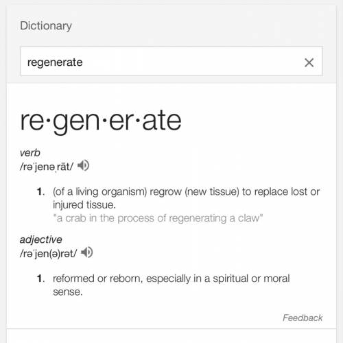 What is the definition of regenerate