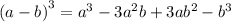 \left(a-b\right)^3=a^3-3a^2b+3ab^2-b^3