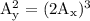 \rm A^2_y = (2A_x)^3