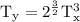 \rm T_y = 2^{\frac{3}{2}}T^3_x