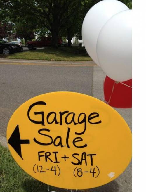 You are going to have a garage sale. Make a readership list for the notice