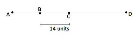 C is the midpoint of AD. B is the midpoint of AC. BC = 14. What is
the length of BD?