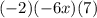 \displaystyle (-2)(-6x)(7)