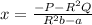 x=\frac{-P-\math{R}^2Q}{\math{R}^2b-a}