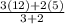 \frac{3(12)+2(5)}{3+2}
