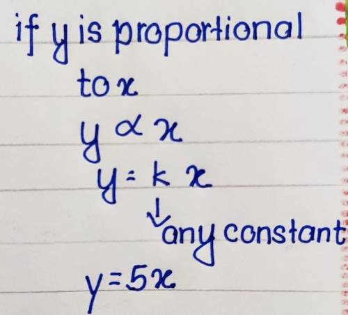 Which of the following equations represnets a proportional relationship
