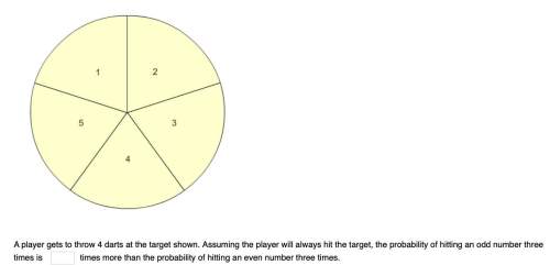 Me ! a player gets to throw 4 darts at the target shown. assuming the player will always