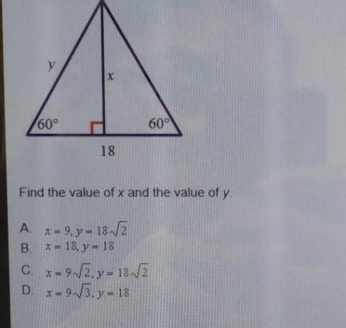 Find the value of x and the value of y.
