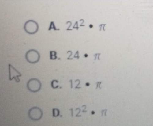 If a circle has a diameter of 24 inches, which expression gives its area insquare inches?