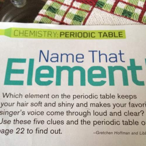 Which element on the periodic table keeps your hair soft and shiny and makes your favourite singers