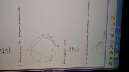 In the circle, measure of arc bc = 62°. the diagram isn't drawn to scale. what is the measure of arc