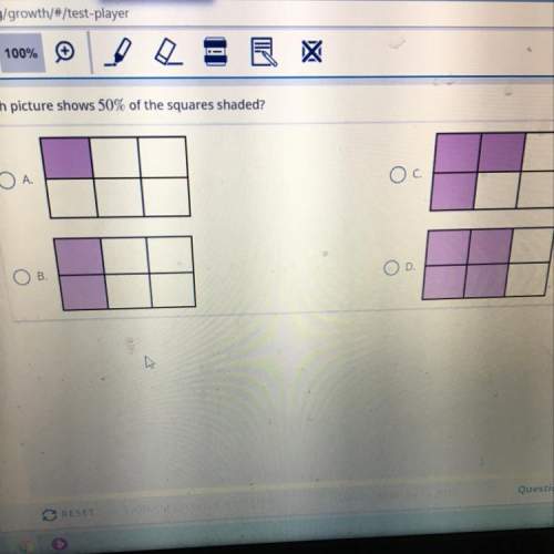 Which picture shows 50% of the squares shaded
