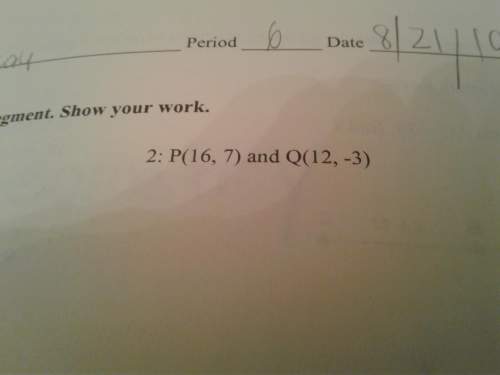 Find the midpoint p(16,7) and q(12, -3) with work.