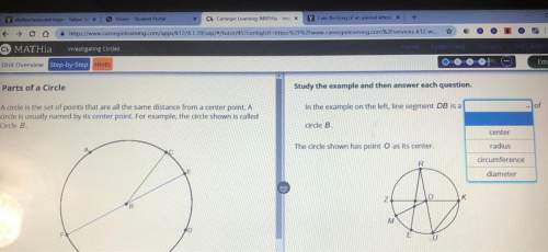 Parts of a circle study the example and then answer each question. a circle is the set o