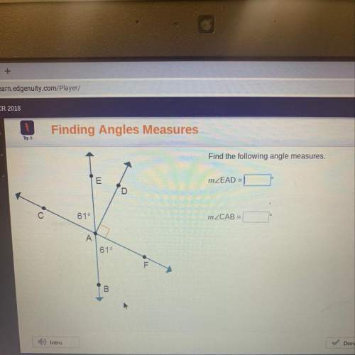 Find the following angle measures of angle ead and angle cab