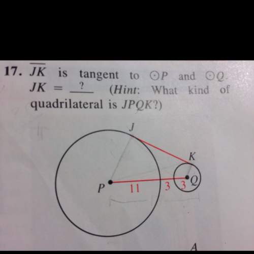 Jk is the tangent of circle p and q. jk = ?