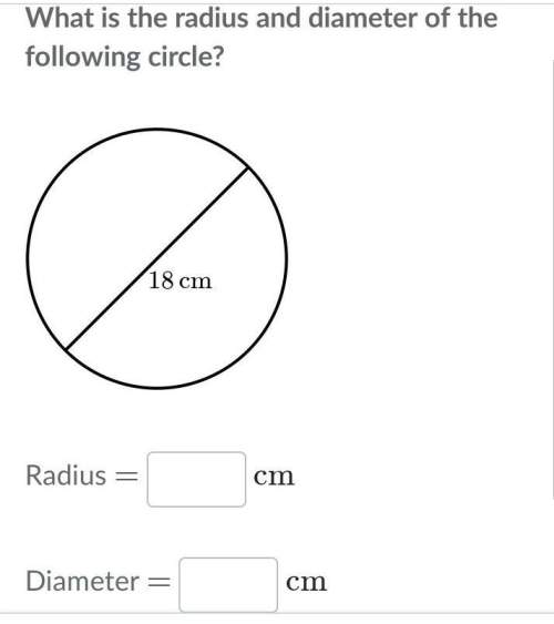 what is the radius and diameter of the following circle?