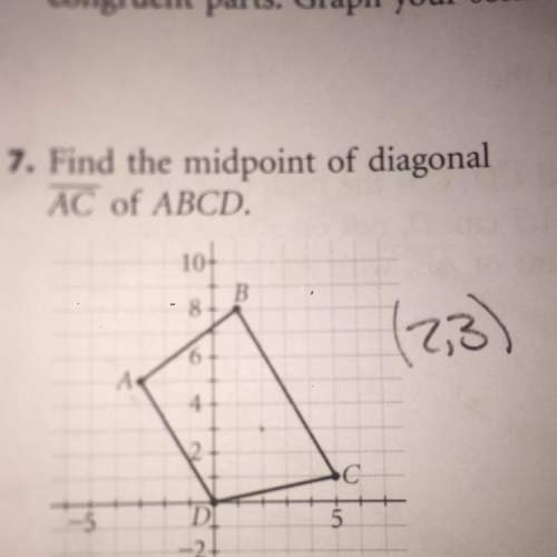 Find the midpoint of diagonal ac of abcd