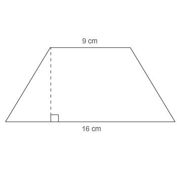 The area of the trapezoid is 75 cm2. what is the height of the trapezoid?