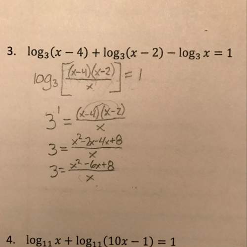 How do i get the bottom x away?  3=x^2-6x+8/x
