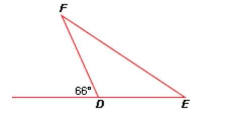 If def is an isosceles triangle with base , what is the measure of f?