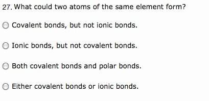 What could two atoms of the same element form?