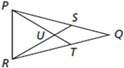 What is the common angle of triangle pqt and triangle rsq?  angle pqt angle spt